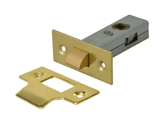 Door Latch Mortice Tubular Electro Brass For Handles Sprung Catch 76mm Qty 10