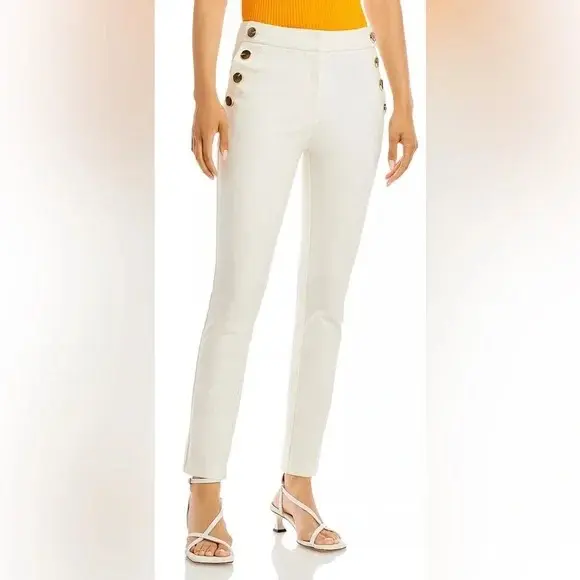 Derek Lam 10 Crosby Kelis Straight Leg Sailor Pants Off White Size 8