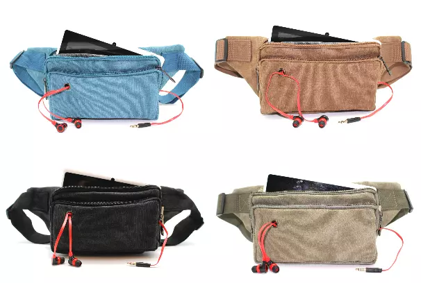 Waist Bag for Men Fanny Pack for Women Hip Travel Belt Pouch Smoke Case
