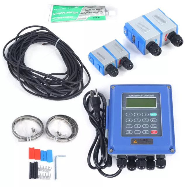 DN20-700mm TUF-2000B Ultrasonic Flow Meter Liquid Flowmeter TM-1 TS-2 Transducer