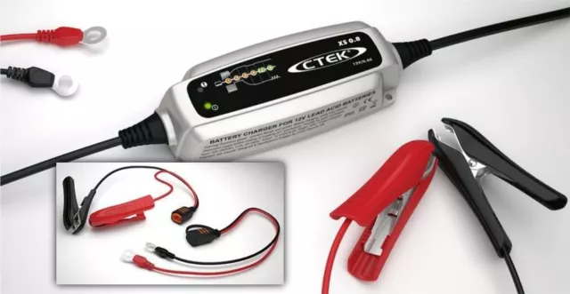 Ctek Xs0.8 Trickle Battery Charger 12V Car Motor Bike Atv Replaces Xs800 Comfort