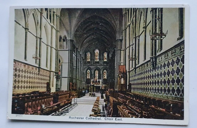 Unposted Vintage Colour Postcard - Rochester Cathedral, Choir East  (b)