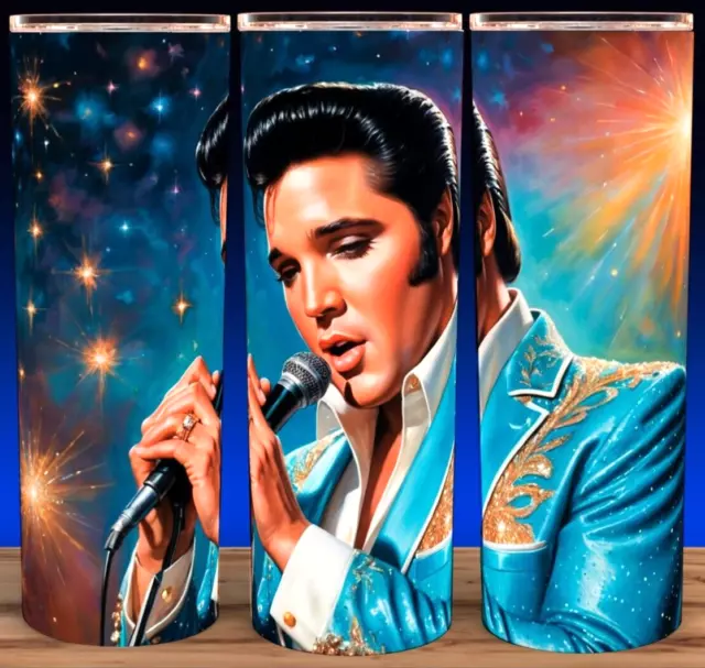 Elvis Presley King of Rock Painting Style Coffee Cup Mug Tumbler Tumbler