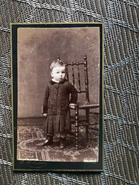 Sehr altes CDV Foto, um 1885, kleiner Junge, Mainz