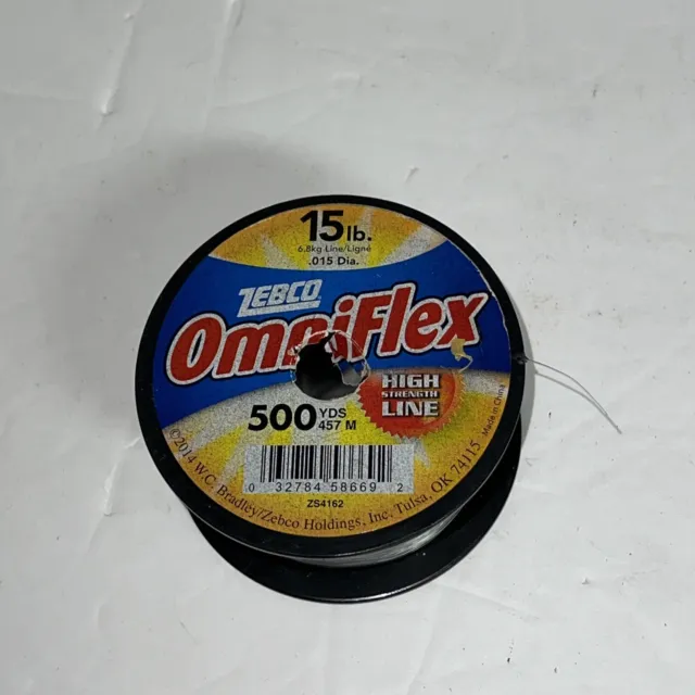 ZEBCO OMNIFLEX MONOFILAMENT High Strength Fishing Line, 15-Pound Tested 500  YDs $8.29 - PicClick