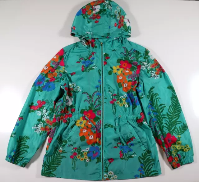 Next - Vintage Floral Hooded Waterproof Rain Coat Jacket - Girls 12 Years