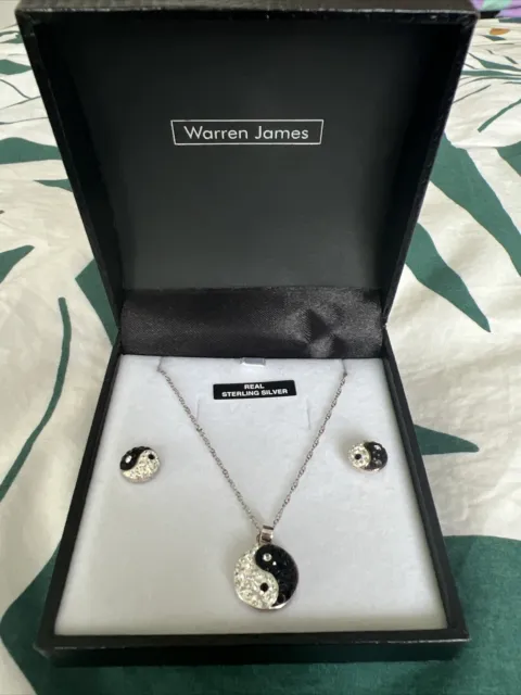 warren james necklace and earring set real sterling