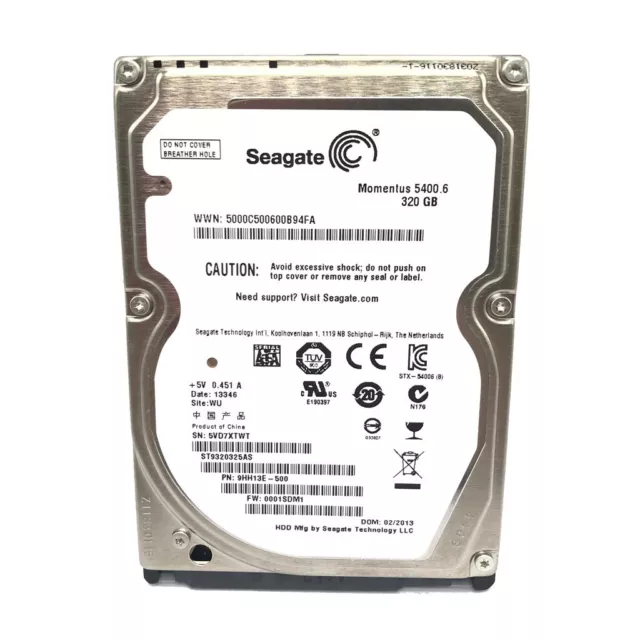 Seagate 320GB ST9320325AS 5400RPM 8MB SATA 2.5" Laptop HDD Hard Disk Drive