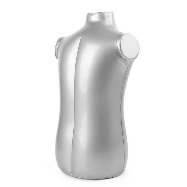Gonfiabile Manichino Bambino Abbigliamento Modello Parte Superiore Argento Torso