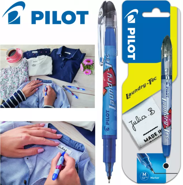 Pilot Laundry-Tec /Fabric/Textile Permanent Marker Pen Black -For School  Uniform