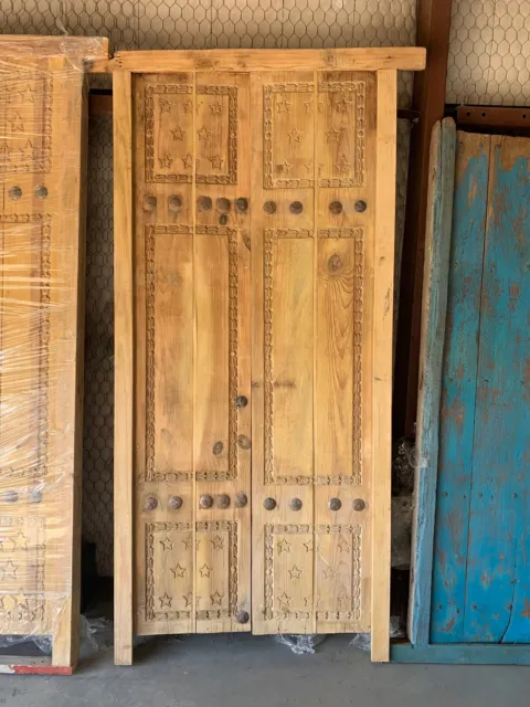 Beautiful large pine door, designed, produced in San Miguel de Allende Mexico