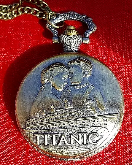 Titanic Retro Antik Taschenuhr Halskette Liebe Vintage Bronze Damen Herren Alt