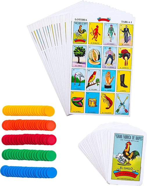 Mexican Bingo Game Kit - Mexican Bingo Game for 20 Players - Includes 1 Deck of