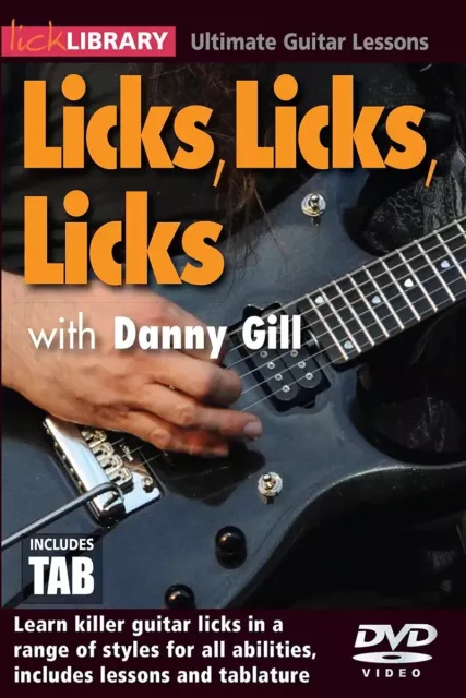 ULTIMATE GUITAR Learn 50 Blues Jazz Rock LICKS LICKS LICKS With Danny Gill DVD