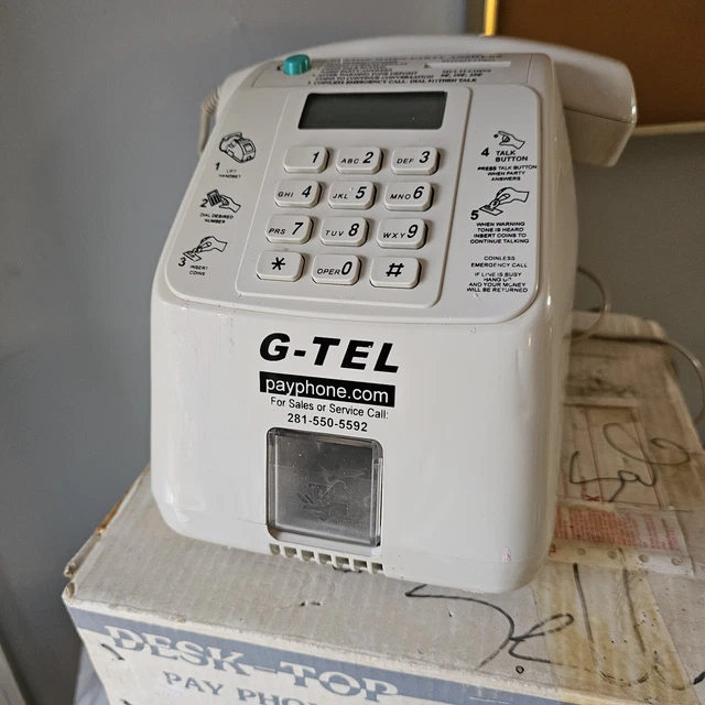 G-TEL DESKTOP PAYPHONE ST 001 With Original Box, Lock £95.00 - PicClick UK