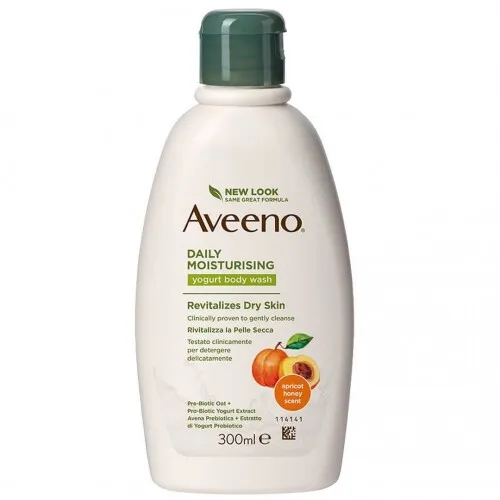 Aveeno Daily Moist Yogurt Bodywash Apricot/Honey - Albicocca/Miele 300Ml