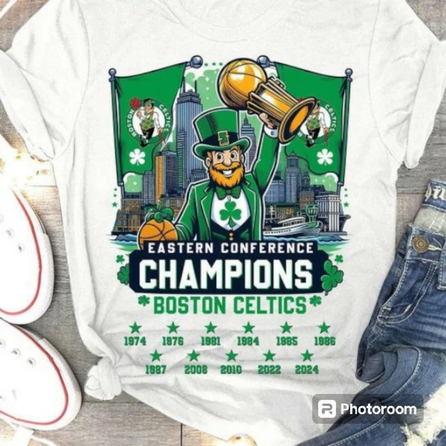 2024 BOSTON CELTICS Eastern Conference Champions Fan Celebrating T