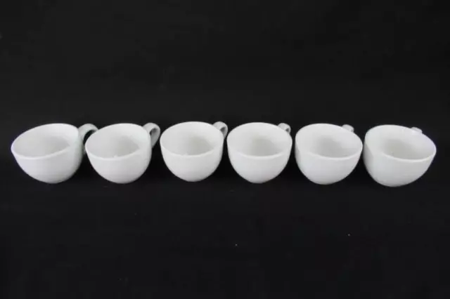 World Tableware White Espresso Cups BW 1154 Basic Round Handle Lot Of 6
