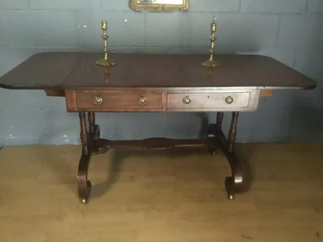 A rare quality mahogany Geo III drop leaf side/ sofa/occasional table c 1820