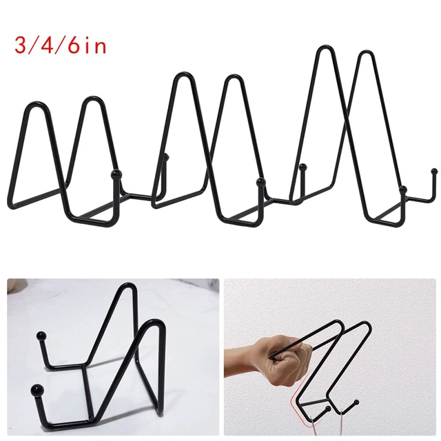 Cavalletti In Legno Nero Per Quadri E Piatti - Supporto Espositori Regolabile, Confezione Da 2 - Foto 6