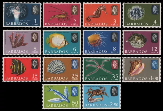 Barbados 1965 - Mi-Nr. 235-248 ** - MNH - Meeresleben / Marine life