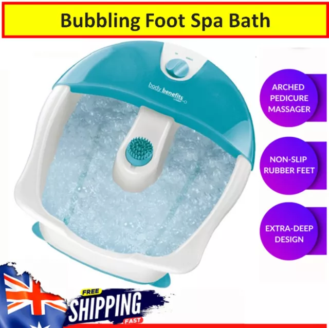 Bubbling Hydro Foot Spa Bath Bubbles Massage Heat Massager Feet Soak Womens Gift