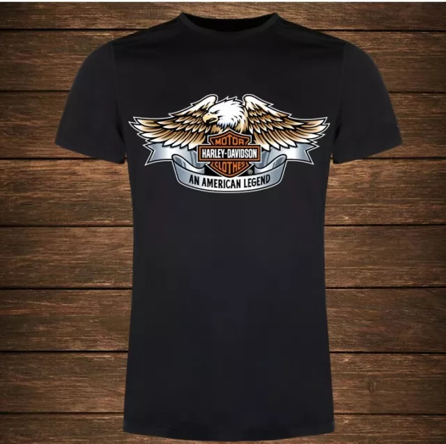 tshirt maniche corte uomo nera harley davidson logo