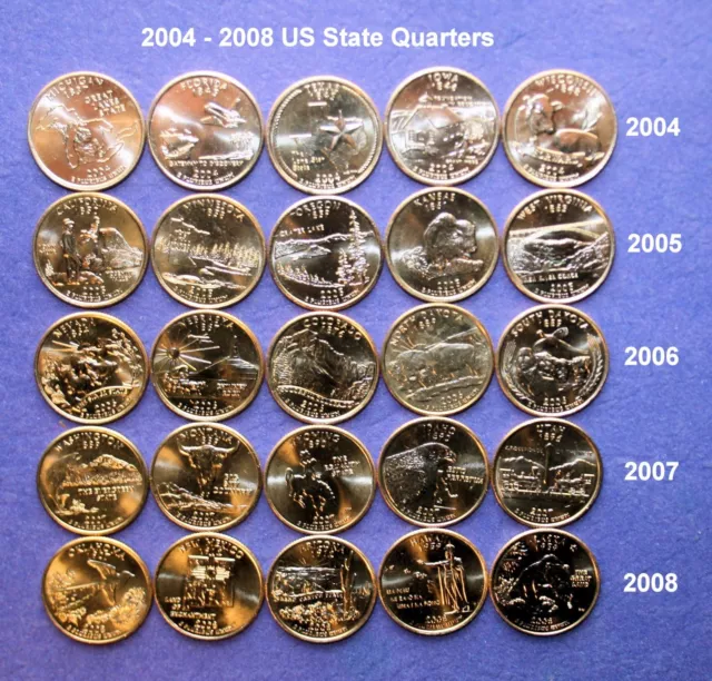 1999 - 2009 Complete 112 State & Territory Quarter P & D Uncirculated Set 3