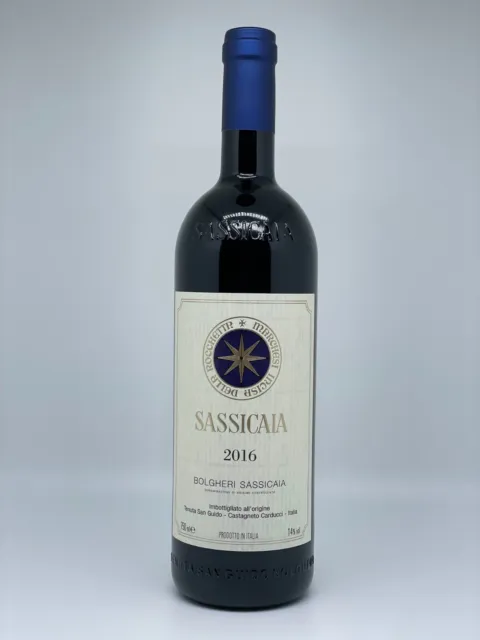 Sassicaia 2016 Tenuta San Guido vino rosso Toscana perfettamente conservato
