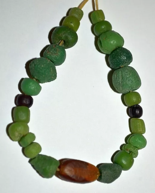 Rare Ancient Glass Excavated Dig Beads Afghanistan Trade Circa 1000 Years Old