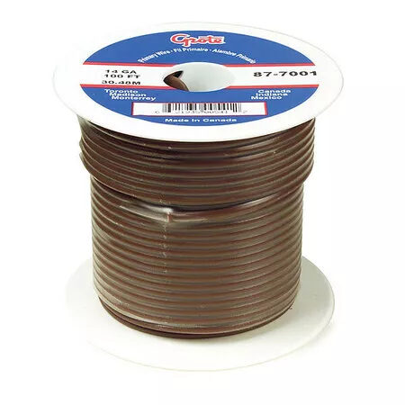 Grote 87-8001 16 Awg 1 Conductor Stranded Primary Wire 100 Ft. Bn