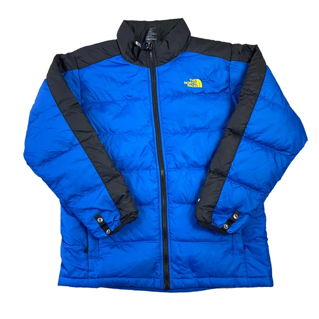 The North Face Blue Puffer Jacket 550 Regular Down Boys Large