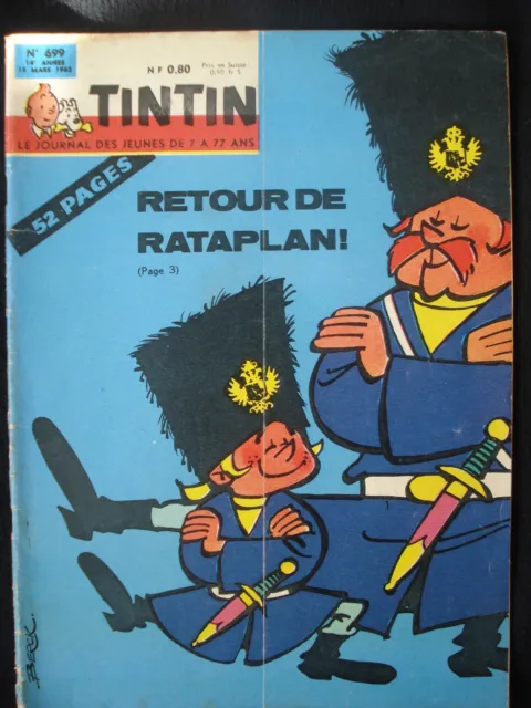 Journal Tintin  N°699 Du 15/03/1962 -Herge