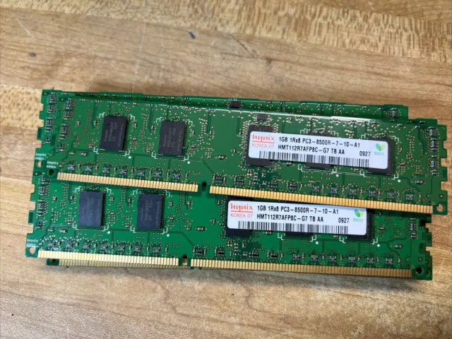 lot of 12 HYNIX 1GB 1Rx8 PC3-8500R 12gb ram memory