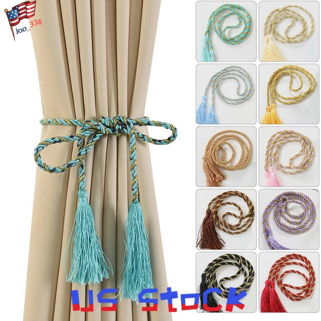 Window Curtain Rope Tie Backs Tiebacks Living Room Bedroom Tassel Ornament US