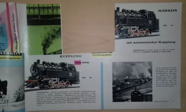 2x alter Katalog Märklin 1965 DEFEKT noch mit Gutschein 1965/66 Märklin-Bahn H0 3