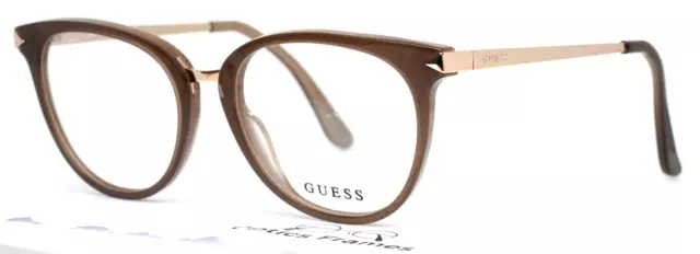 GUESS GU2753 045 Shiny Light Brown Womens Round Eyeglasses 51-17-140 B:43