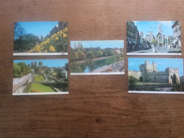 City Walls Minster & YORK scenes Joblot Bundle Collection 5 Postcards - Dennis