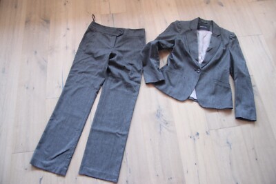 2 TLG HOSENANZUG HOSE BLUSENJACKE VISKOSE  OLIV  Gr 48 