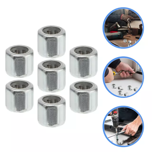 7 Pcs Bearing Needle Roller Stainless Steel Metal Axial Flat Bearings High Load