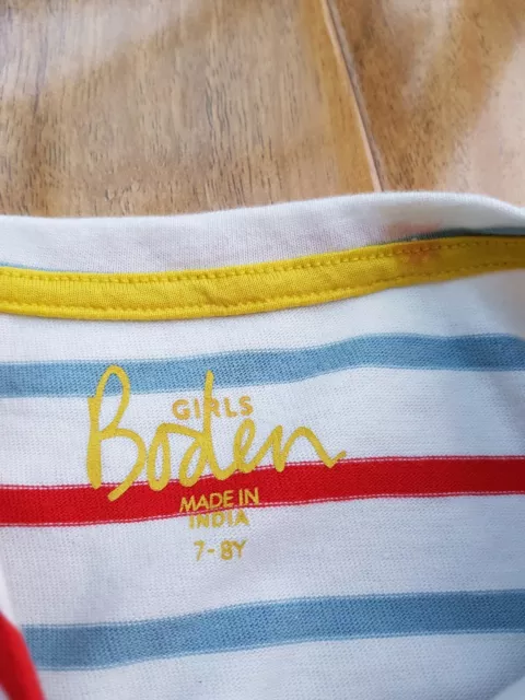 Mini Boden T-shirt bambina a righe cotone MANICA LUNGA bretone TOP 30098 NUOVISSIMA 2
