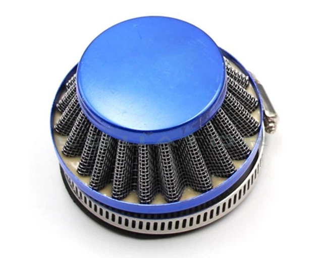 MSA 35mm Cone Air Filter – Low Profile Silver, Steel Mesh, Sports Performance For Motorbikes