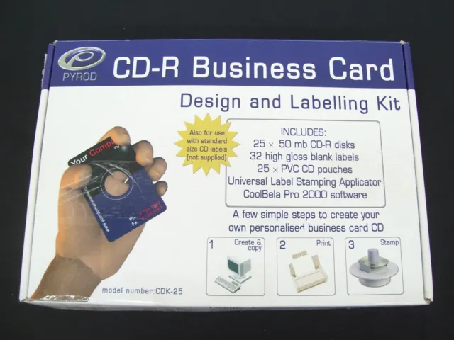 Business Card Cd Label Maker Design & Label Kit Pyrod Cdk-25 Cd-R