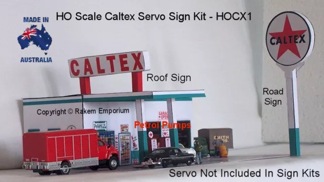 HO Scale Caltex Servo Sign Kit - Model Railway Signs - HOCX1 2