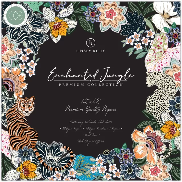 Craft Consortium Double-Sided Paper Pad 12"X12" 40/Pkg-Enchanted Jungle PAD036