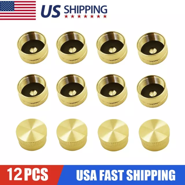 1 lb Refill Propane Bottle Caps 12pack-Tank Threaded Valve Covers for Camping