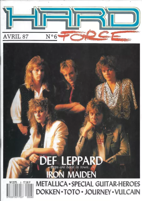 Revue: Hard Force Magazine n° 6 Def leppard Iron Maiden Guitar-heroes Dokken...