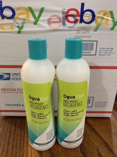 LOT OF 2 Devacurl No-Poo Decadence 12 oz For the Hair