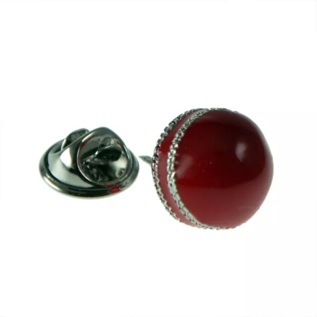 Red Cricket Ball Lapel Pin Badge XNP180