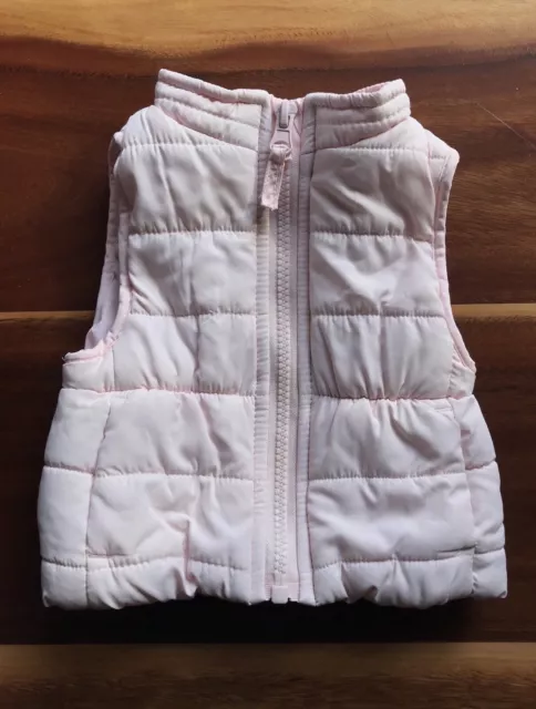 Baby Pale Pink Puffer Vest 000 Exc Cond